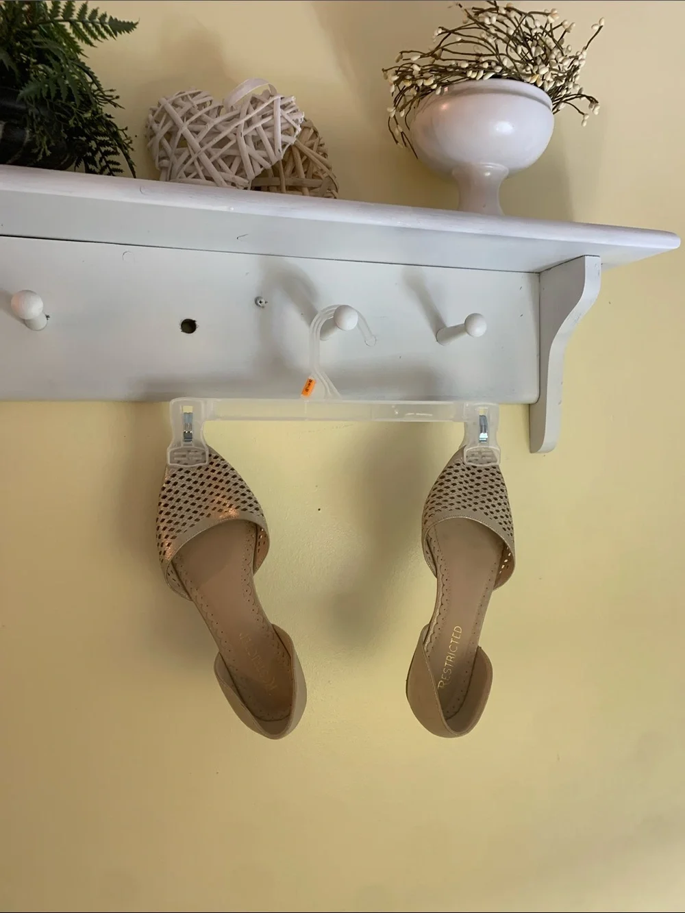 Restricted Women's Taupe Perforated D'Orsay Flats